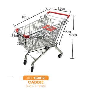Caddie/Chariot de Course Standard - Robuste 60L