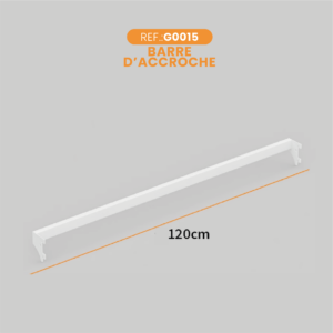 Accessoire Gondole - Barre d'Accroche - L:120cm
