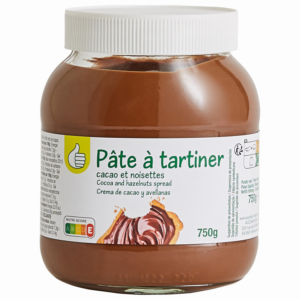 Pâte à tartiner cacao et noisettes